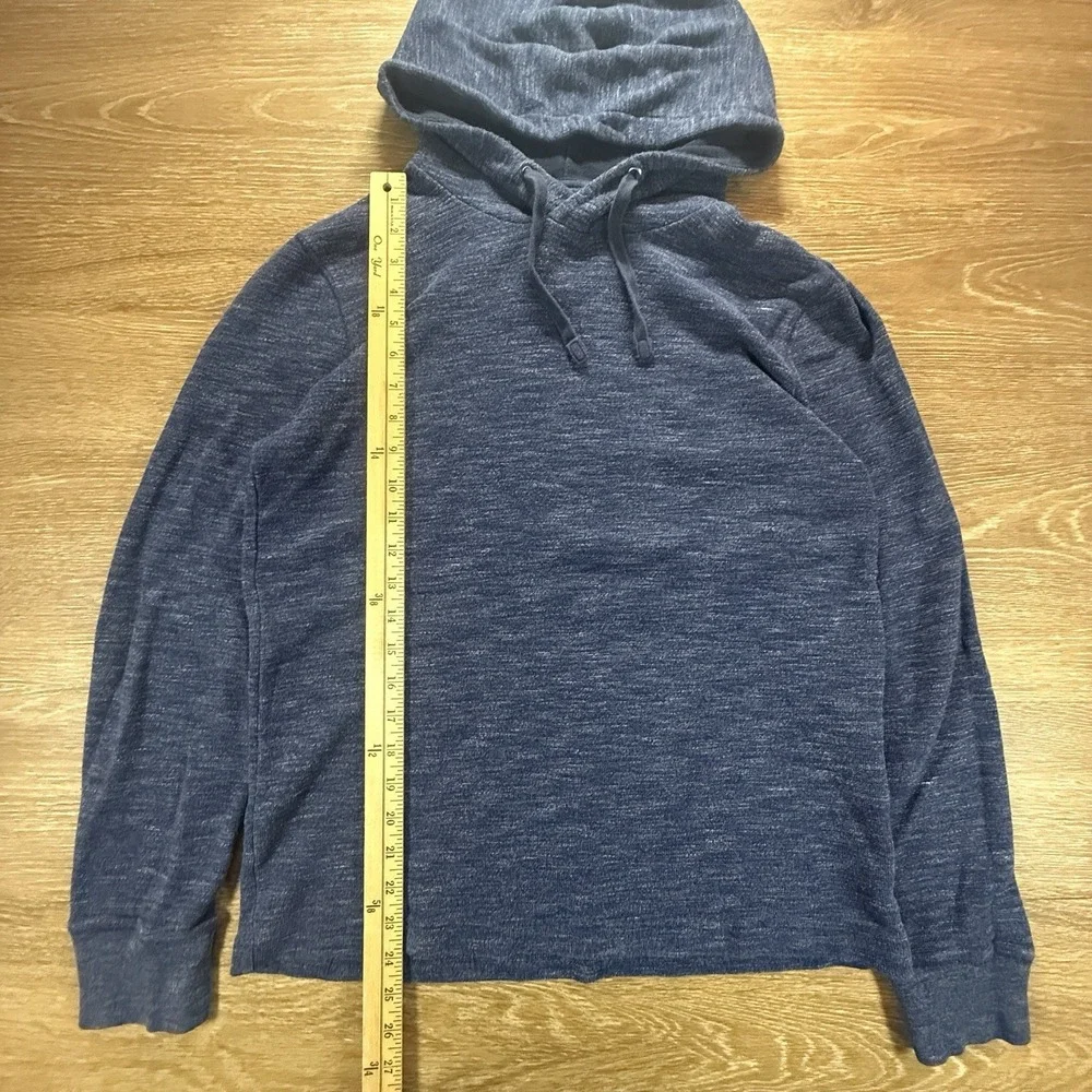 Banana Republic Men's M Pima Cotton Hoodie Blue Lightweight Pullover Minimalist